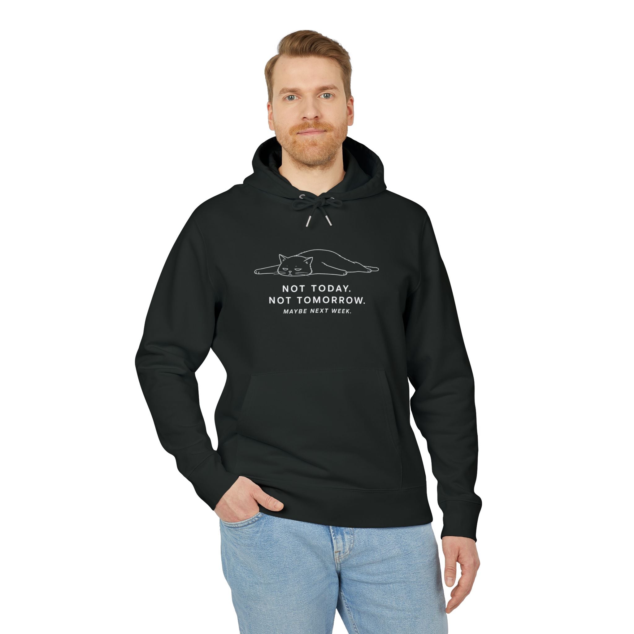 not today cat hoodie