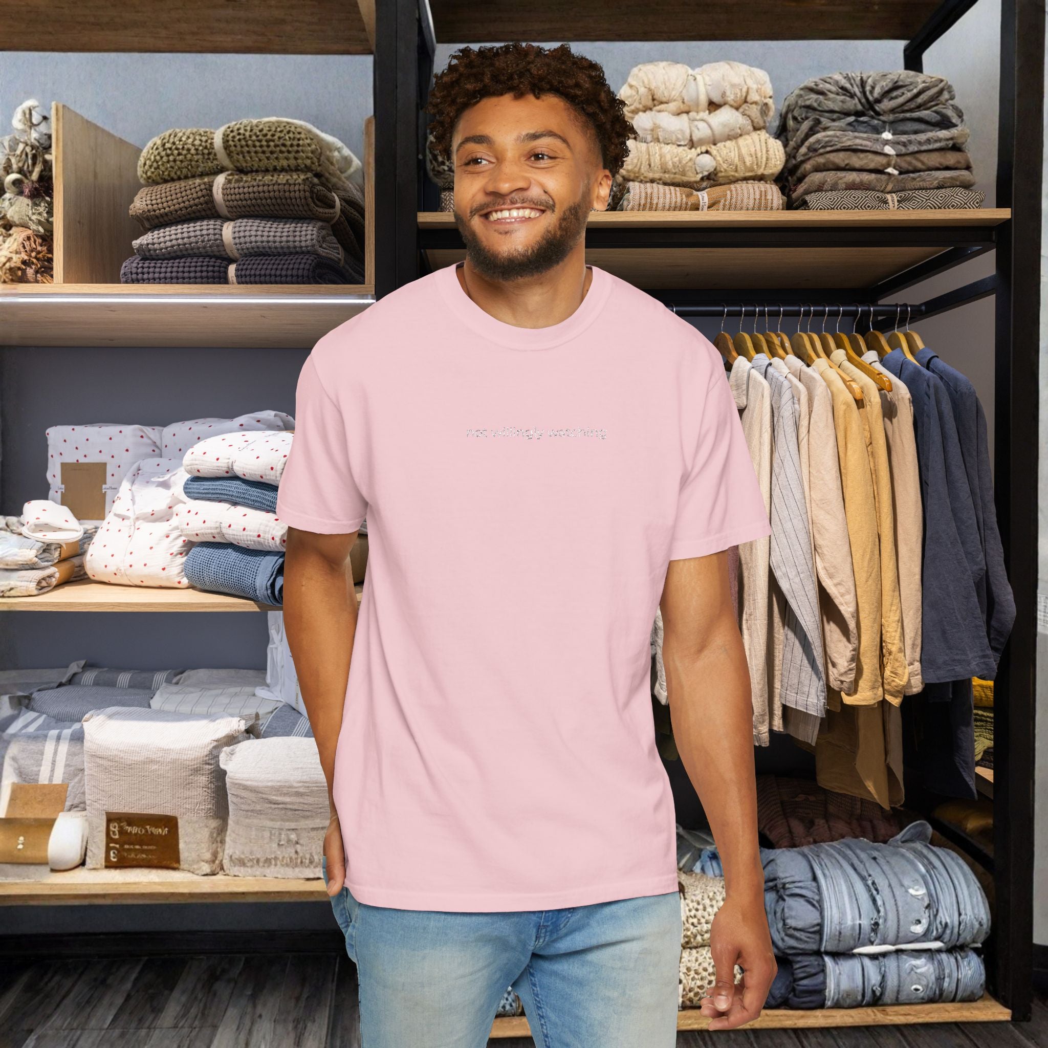 Gameday Supporting Grand/Parents 'not willingly watching' High Quality Relax Fit Embroidered T Shirt