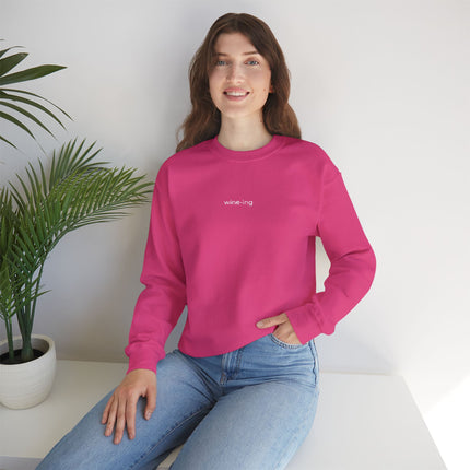 Friends & Loved Ones Embroidered Sweatshirt, Funny 'wine-ing' Quote
