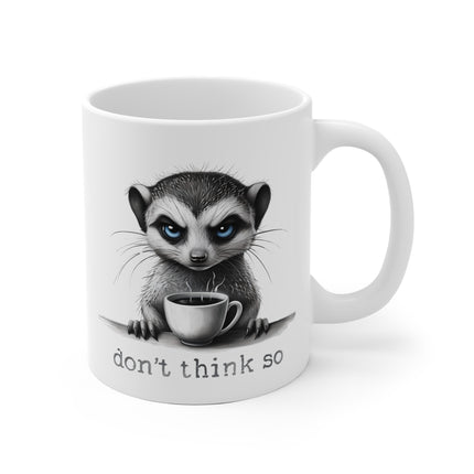 Merecat Ceramic Mug - Funny Animal Coffee Cup for Zen Time, Tea Lover Gift, Cute Animal Drinkware, Happy Gift for Animal Lovers, Unique