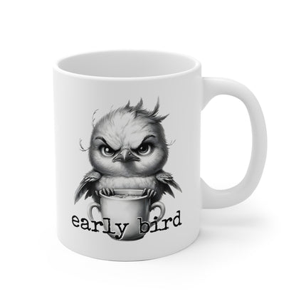 Early Bird Ceramic Mug - Funny Animal Coffee Cup for Zen Time, Tea Lover Gift, Cute Animal Drinkware, Happy Gift for Animal Lovers, Unique