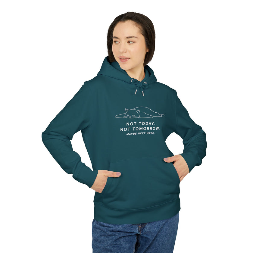 not today cat hoodie