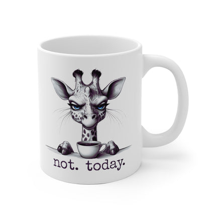 Giraffe Ceramic Mug - Funny Animal Coffee Cup for Zen Time, Tea Lover Gift, Cute Animal Drinkware, Happy Gift for Animal Lovers, Unique