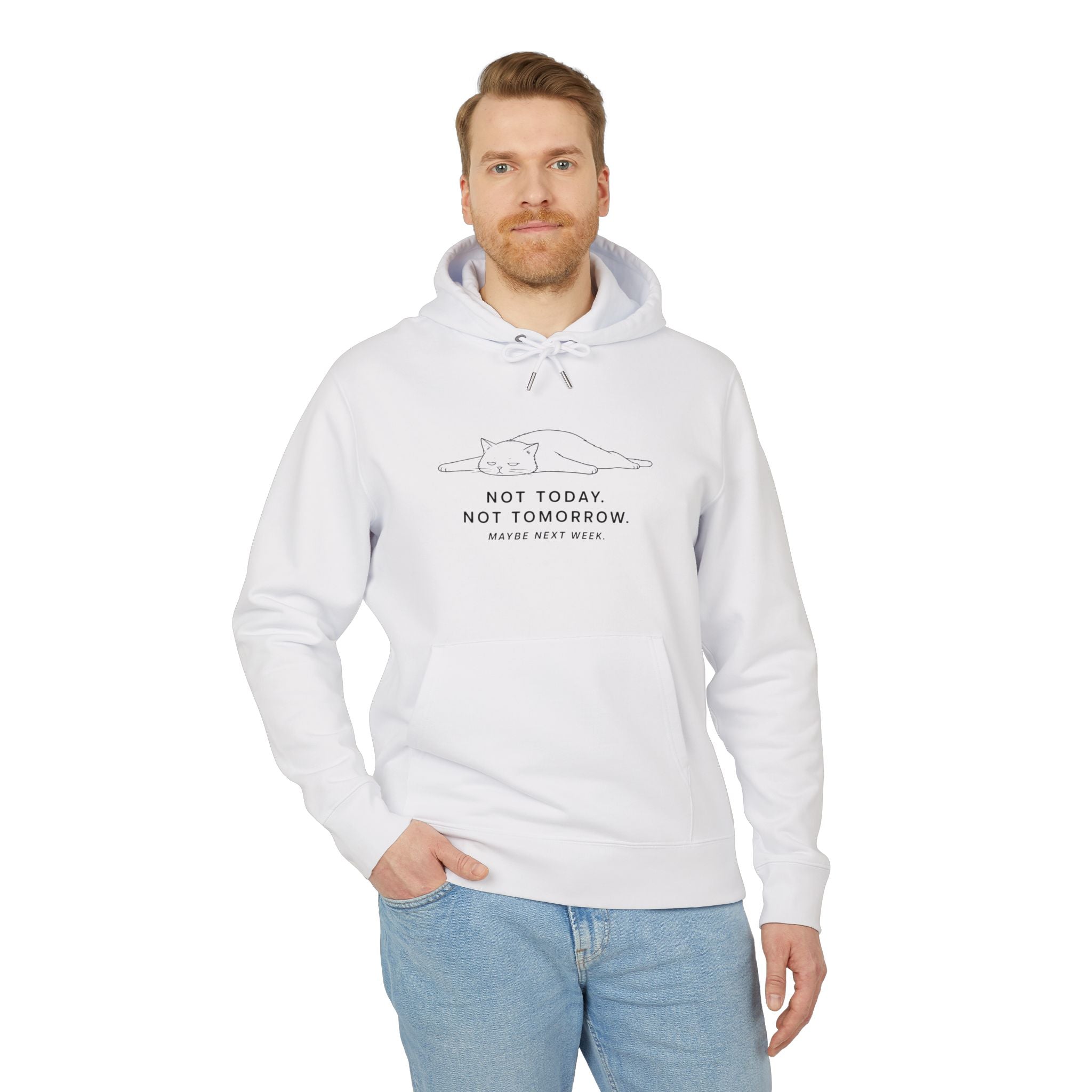 not today cat hoodie