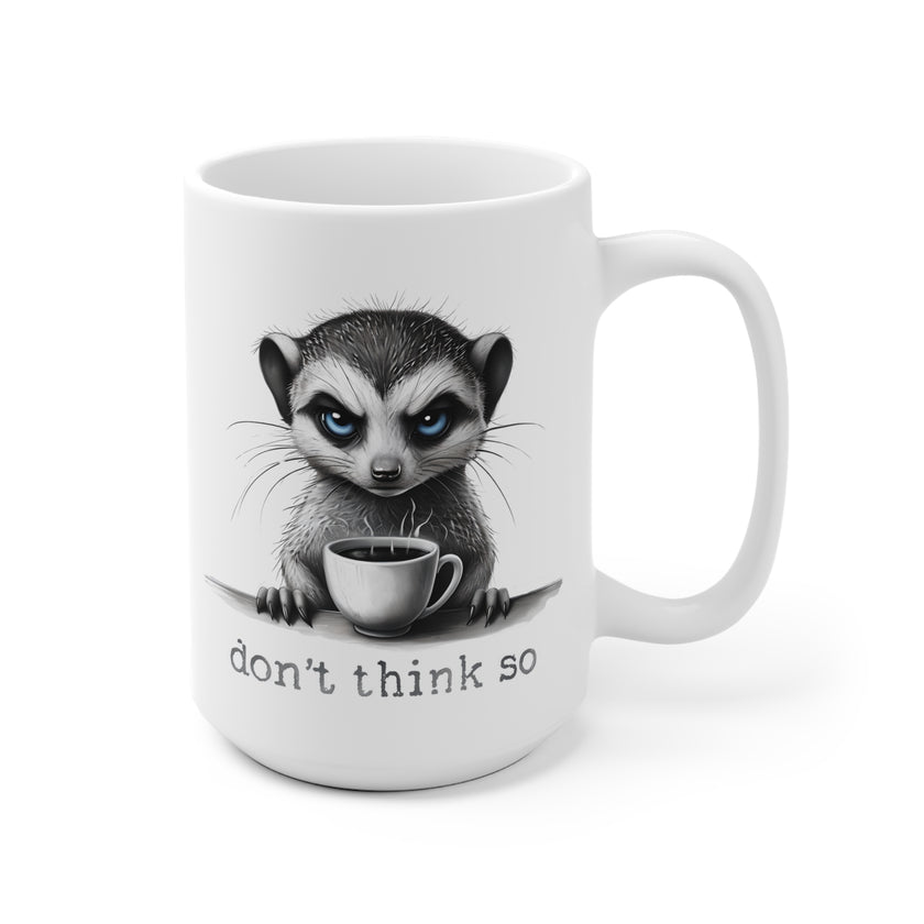 Merecat Ceramic Mug - Funny Animal Coffee Cup for Zen Time, Tea Lover Gift, Cute Animal Drinkware, Happy Gift for Animal Lovers, Unique