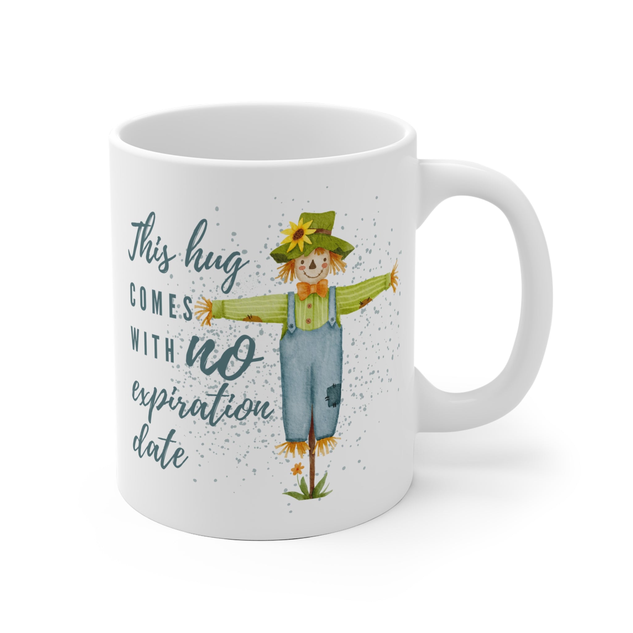 Whimsical Scarecrow Mug - Perfect Gift for Everyday Joy - Cute Kitchen Decor, Coffee Cup, Unique Harvest Gift - Hug Mug