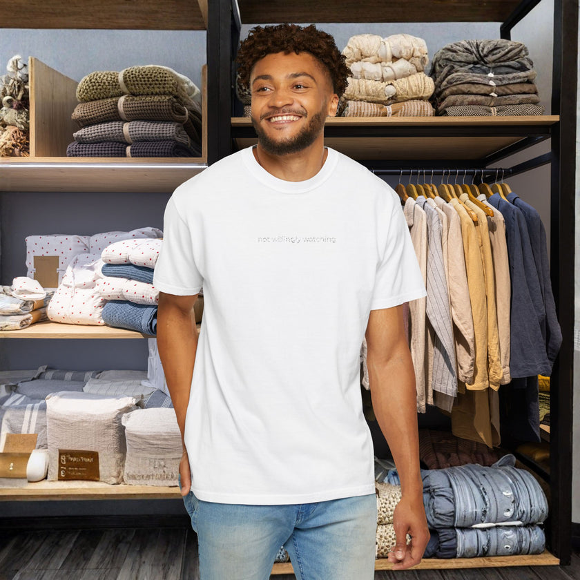 Gameday Supporting Grand/Parents 'not willingly watching' High Quality Relax Fit Embroidered T Shirt