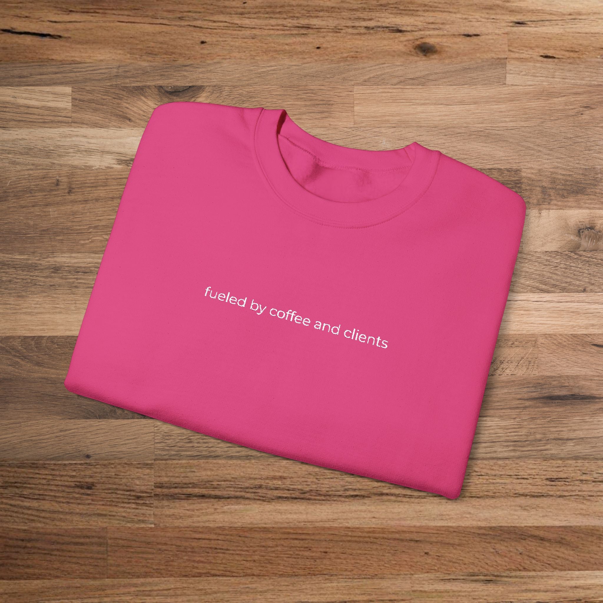 Salon Superstars Embroidered Sweatshirt 'fueled by coffee and clients' Funny Appreciation Gift