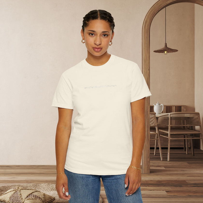 Friends and Loved Ones T Shirt - 'emotional support human' Embroidery Quote