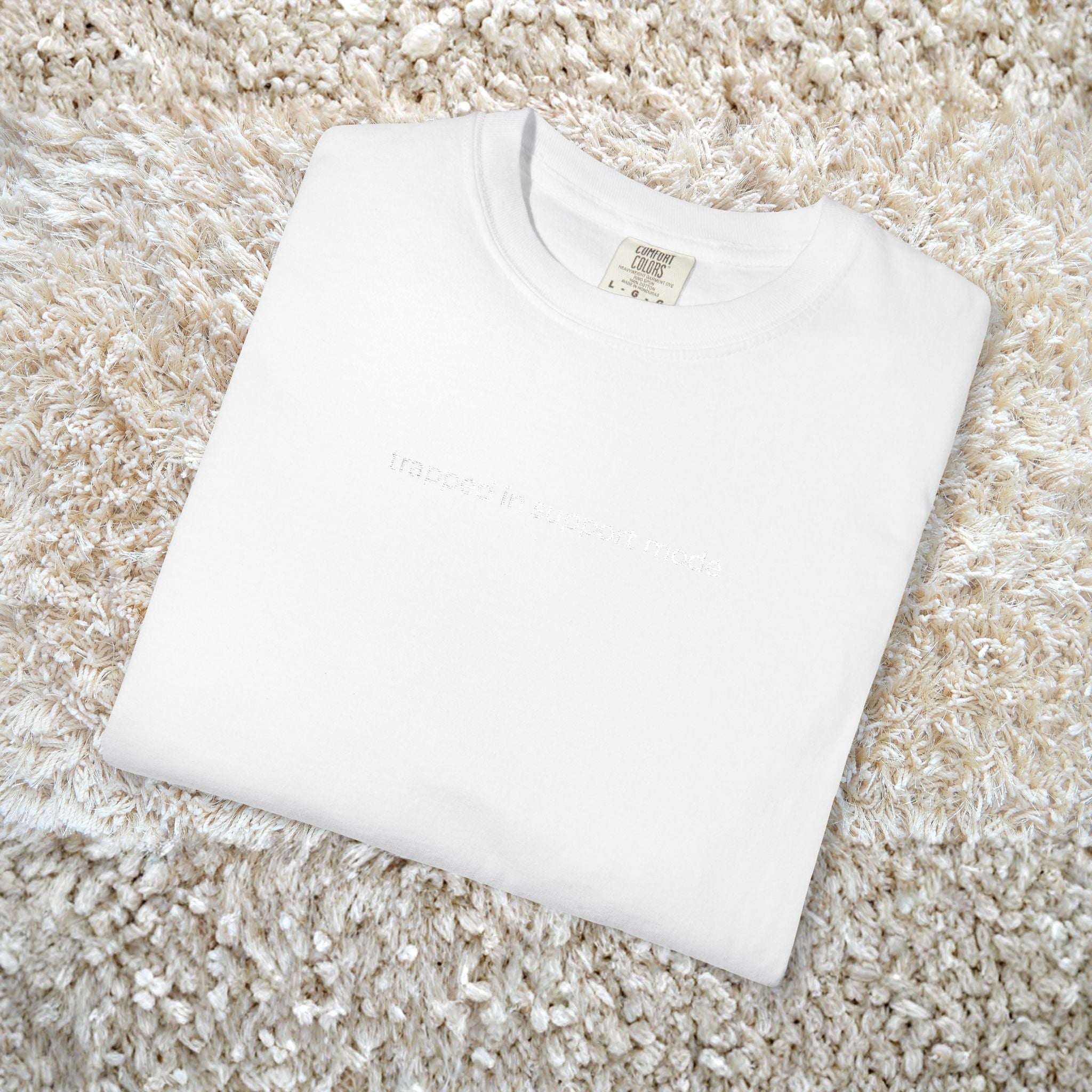 Gameday Supporting Grand/Parents 'trapped in support mode' High Quality Relax Fit Embroidered T Shirt