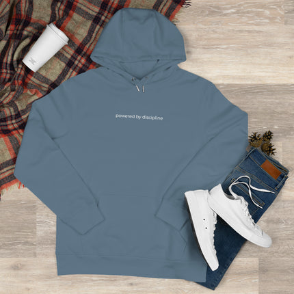 Sport Lover Hoodie 'powered by discipline' Printed Quote Appreciation Gift