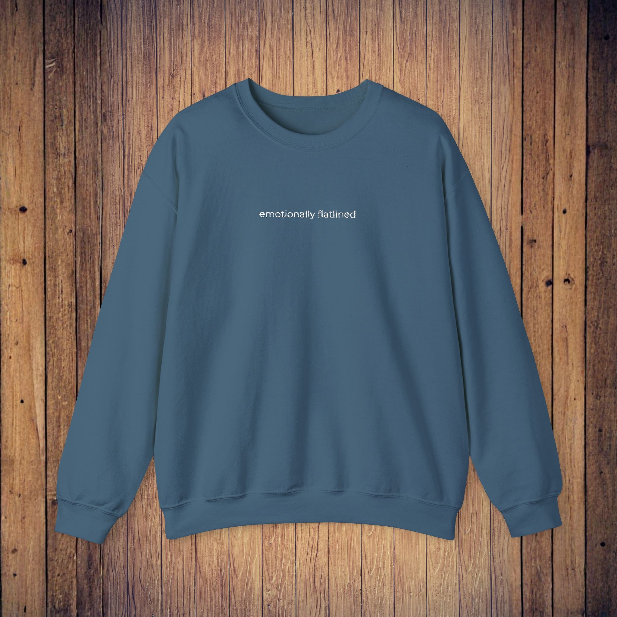 Care Givers Embroidery Sweatshirt 'emotionally flatlined' Appreciation Gift for Nurses & Doctors