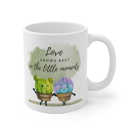 Heartwarming Ceramic Mug for Little Moments, Gift for Friends, Cute Plant Design, Coffee Cup for Couples, Home Kitchen Decor, Mother's [...]
