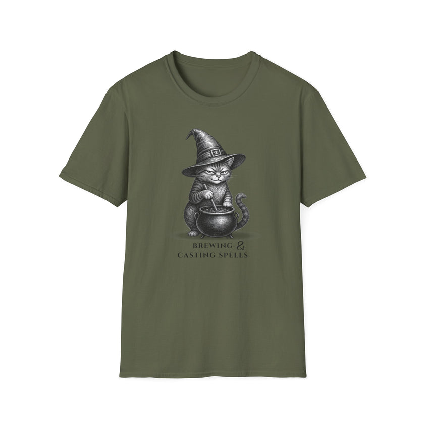 brewing and casting spells t-shirt