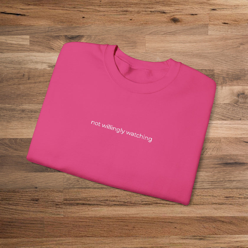 Gameday Grand/Parents 'not willingly watching' Quote, Embroidered Crewneck Sweatshirt