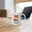 Foxy Birthday Ceramic Mug - Cute Animal Mug, Gift for Friends, Party Supplies, Unique Birthday Present, Fun Coffee Cup