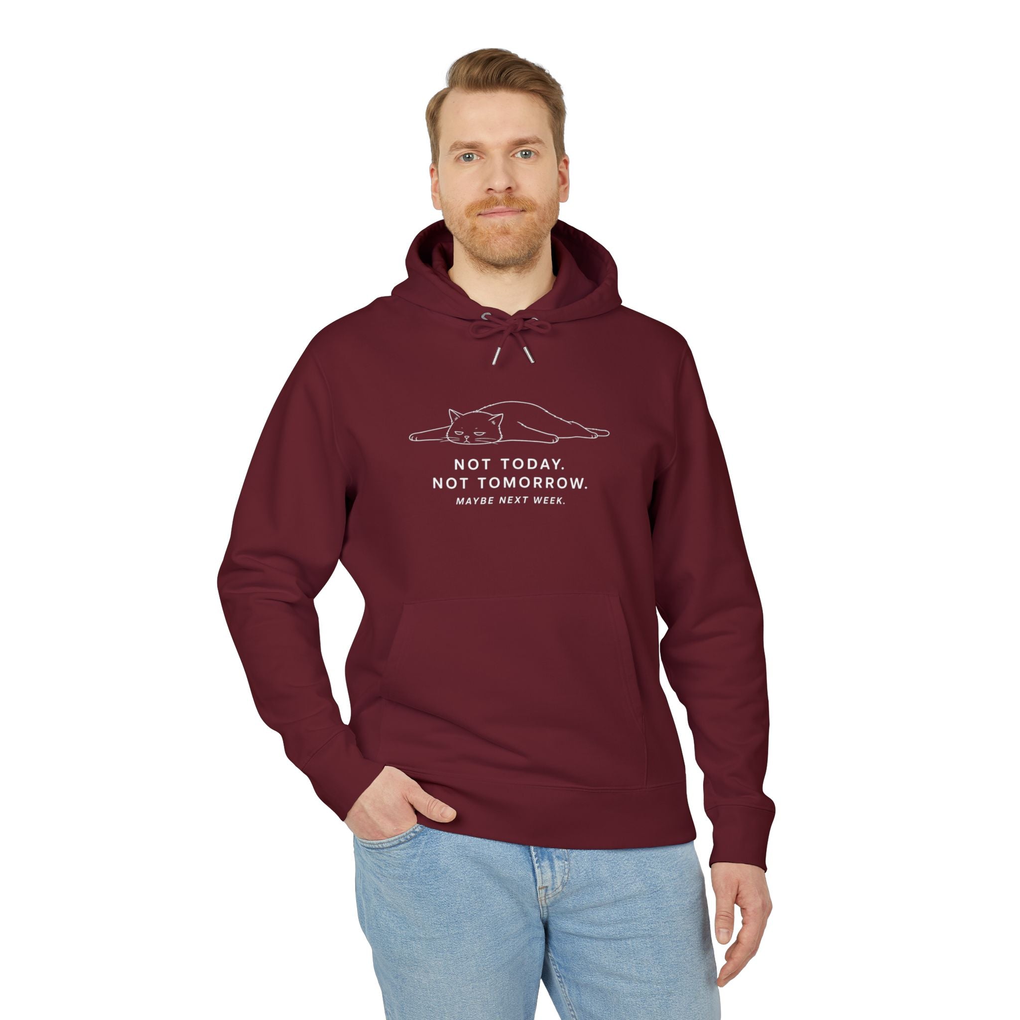 not today cat hoodie