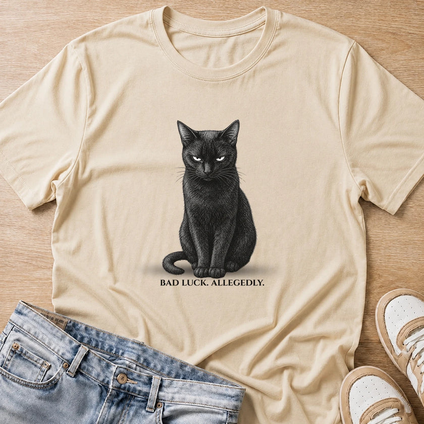 bad luck, allegedly T-shirt in natural by Moody Crew