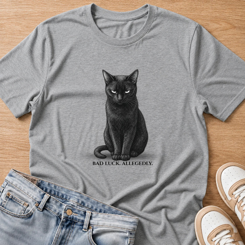 bad luck, allegedly T-shirt in sport grey by Moody Crew