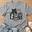 five grumpy cats with coffee, what... T-shirt in sport grey by Moody Crew