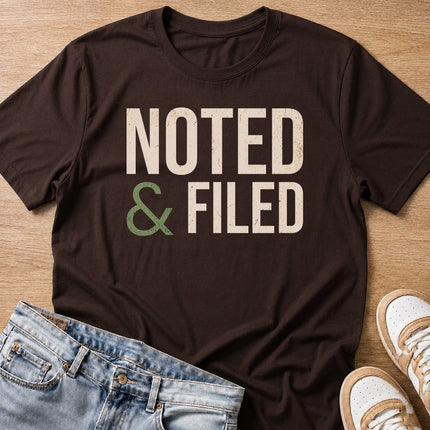 documented T-shirt in dark chocolate by Moody Crew