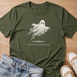 minimal haunting T-shirt in military green by Moody Crew